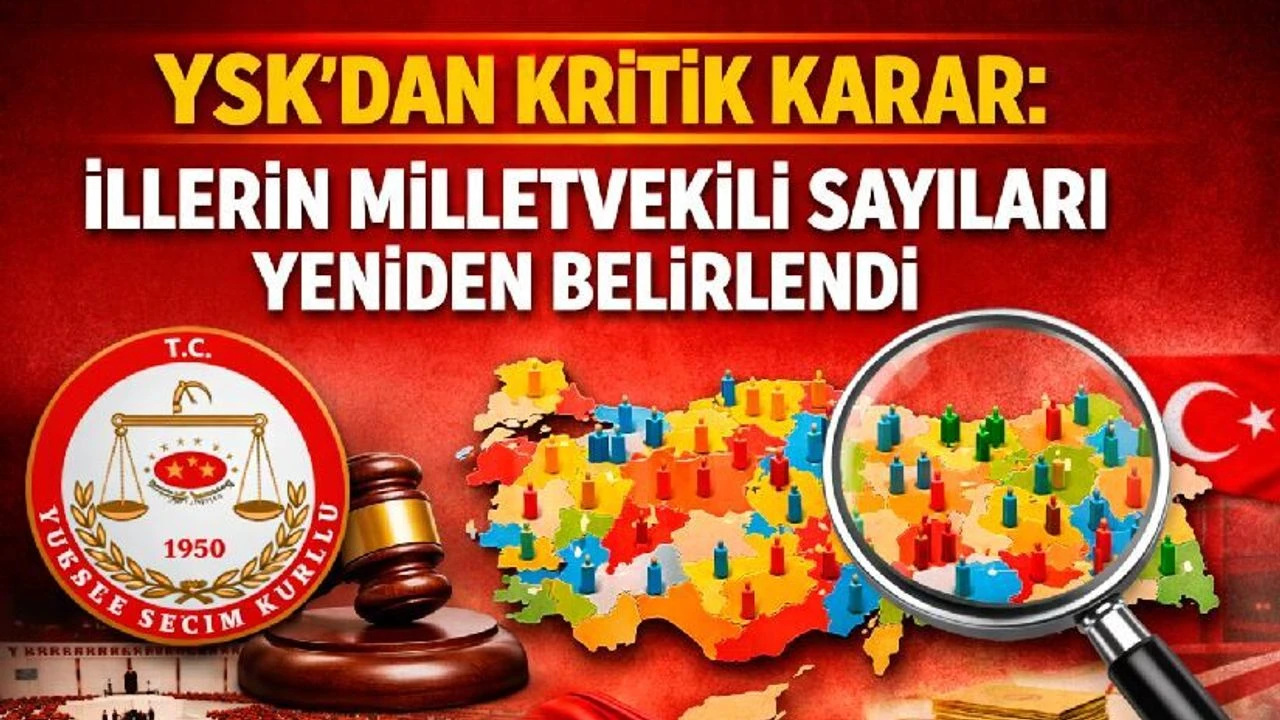 YSK Şehirlerin Çıkaracağı Milletvekili Sayısını Açıklandı: İşte İl İl Milletvekili Sayısı