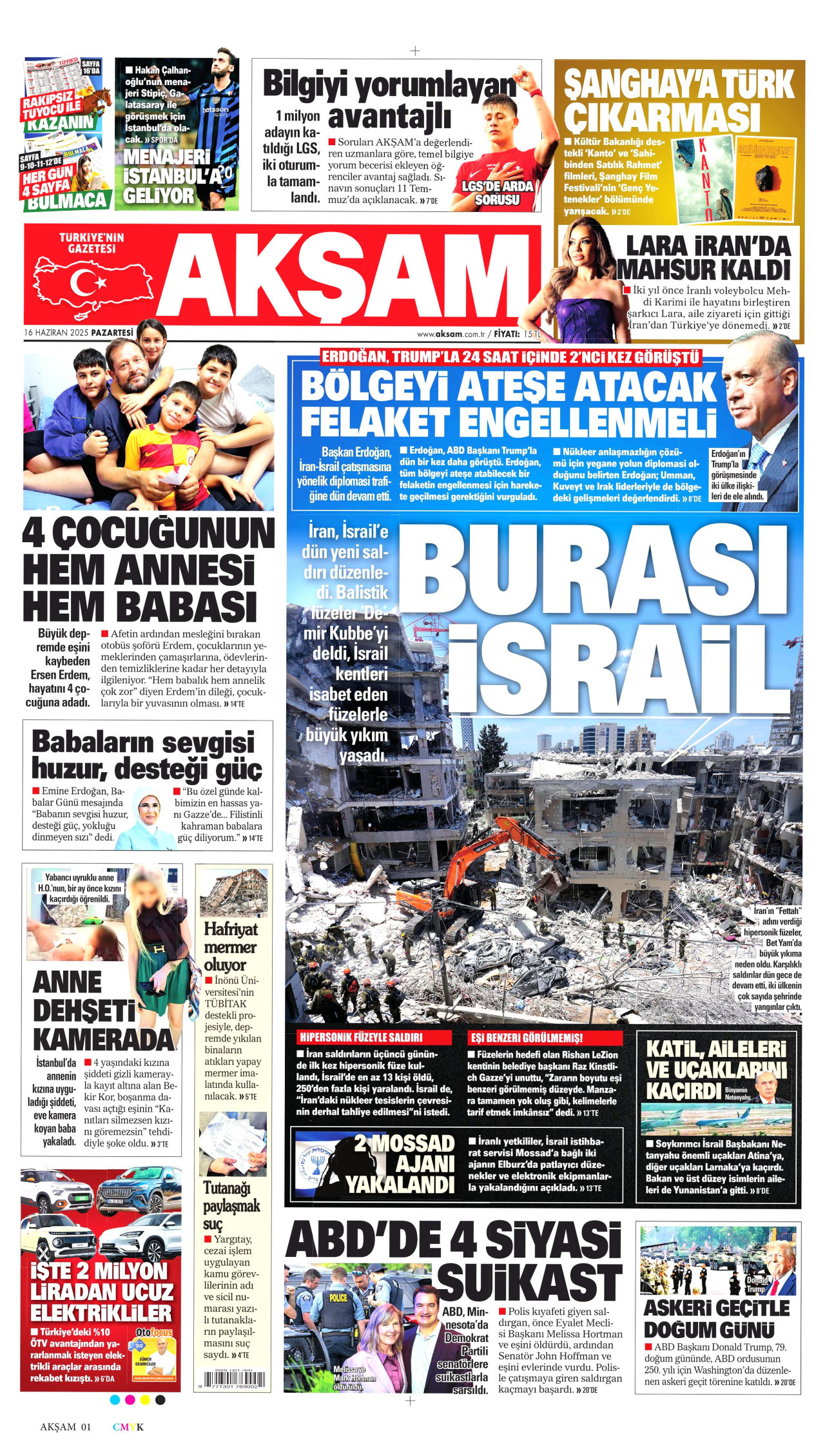 AKŞAM Gazete Manşeti