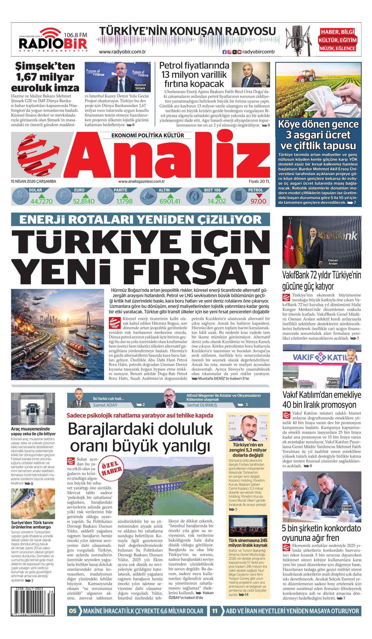 Analiz Gazetesi Gazete Manşeti