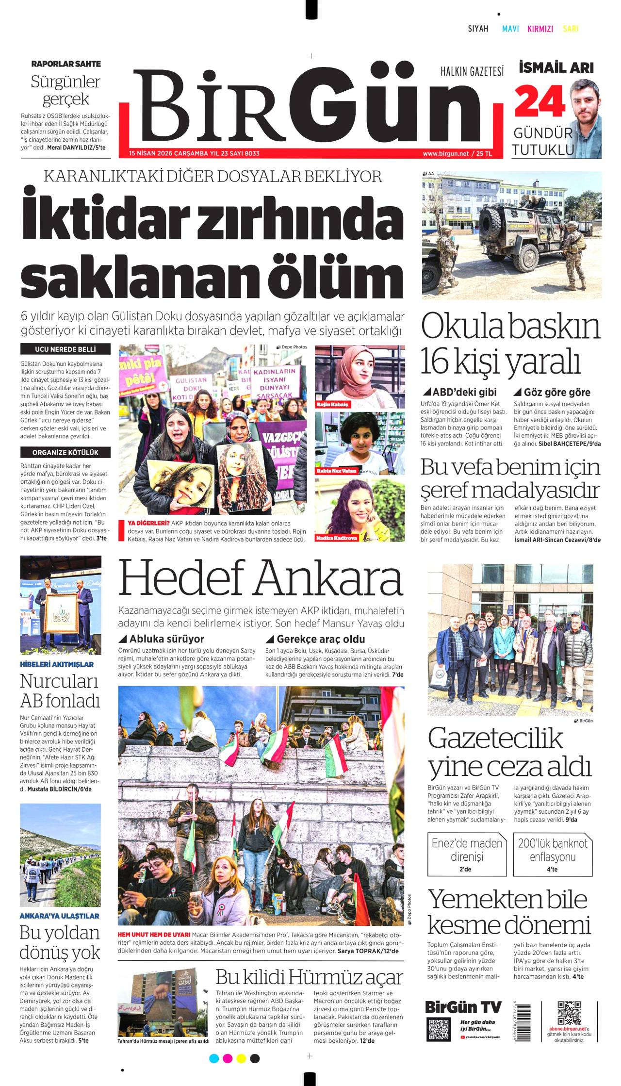 Birgün Gazetesi Gazete Manşeti