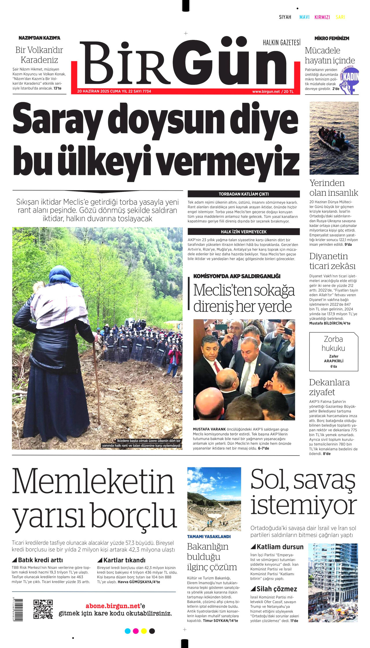 BİRGÜN Gazete Manşeti
