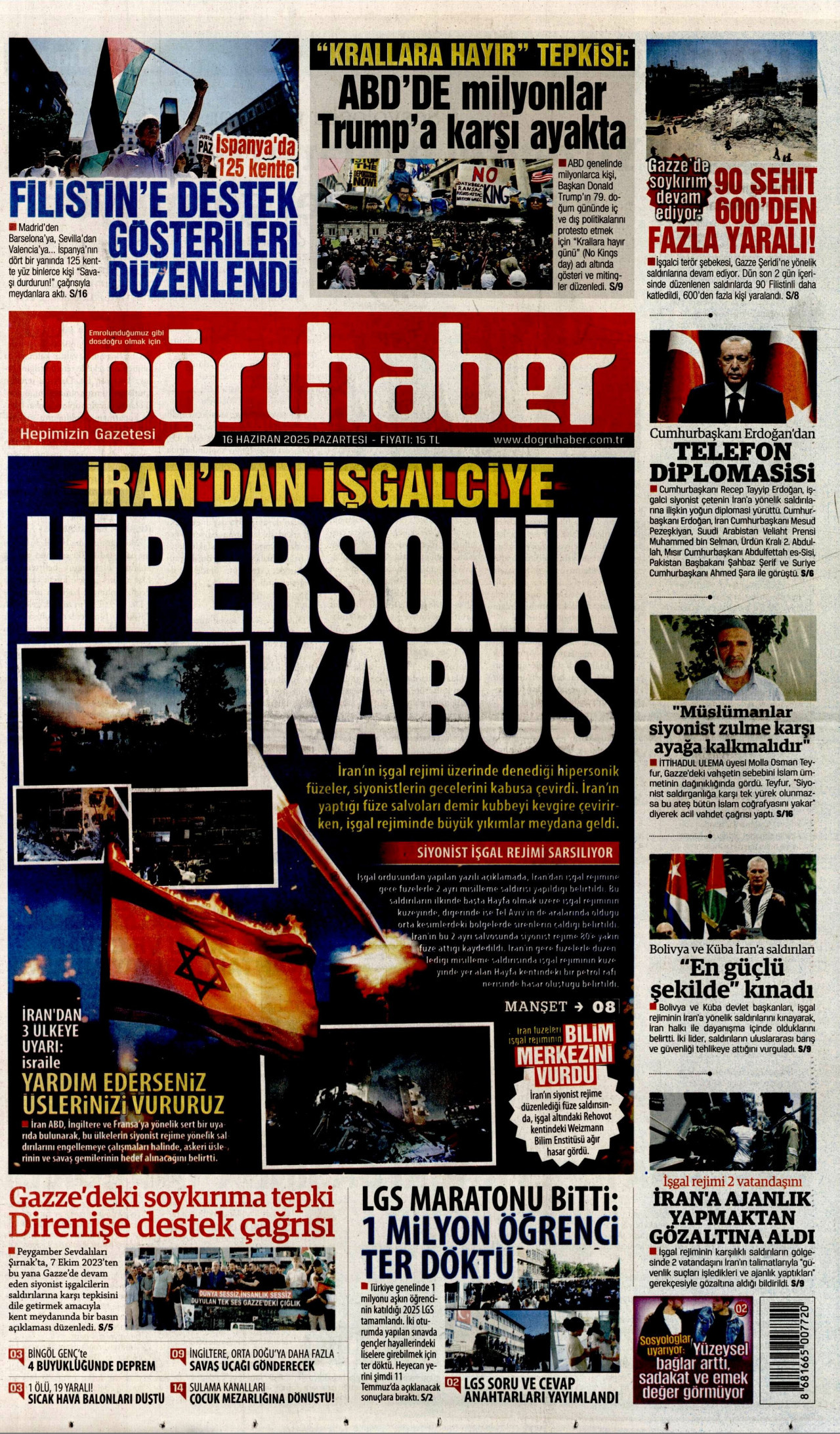 DOĞRU HABER Gazete Manşeti