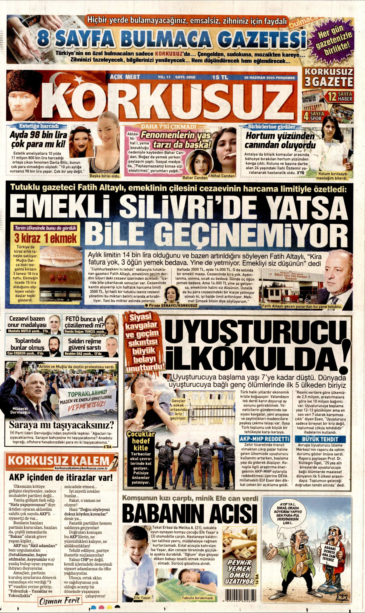 KORKUSUZ Gazete Manşeti