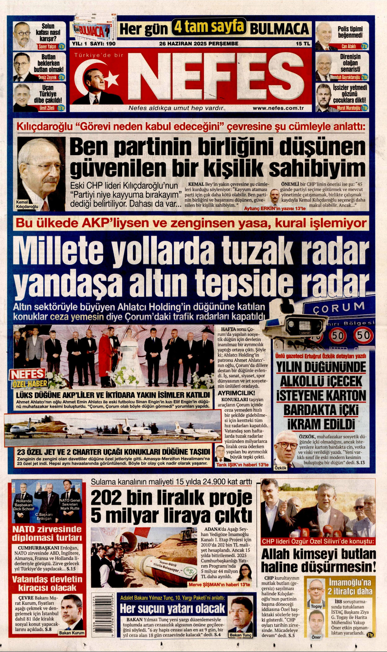 NEFES Gazete Manşeti