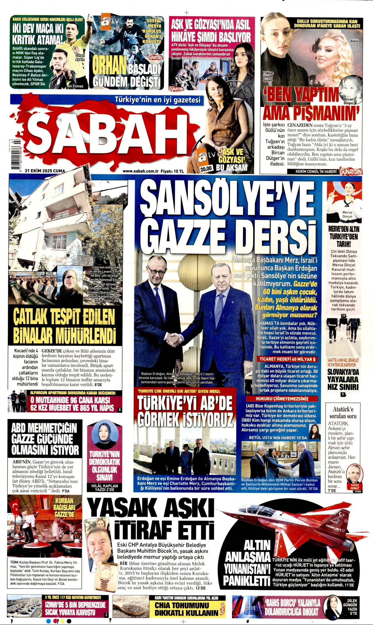 SABAH Gazete Manşeti