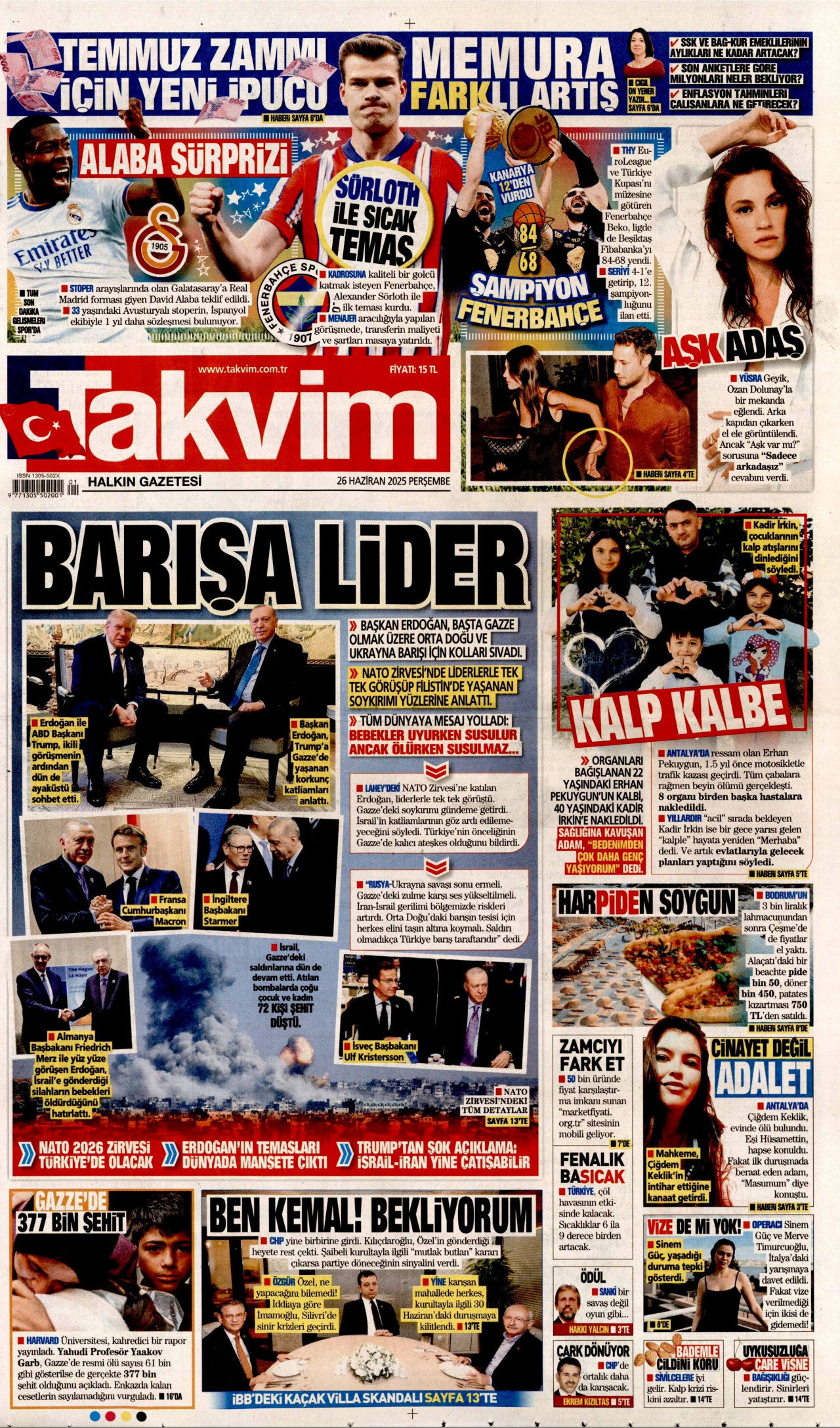 TAKVİM Gazete Manşeti