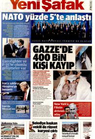 YENİ ŞAFAK Gazete Manşeti