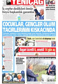 YENİÇAĞ Gazete Manşeti